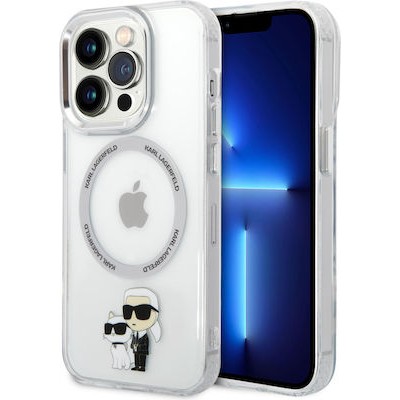 Karl Lagerfeld IML NFT Karl&Choupette Silicone Case Transparent (iPhone 14 Pro)